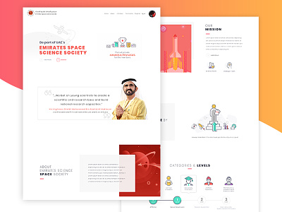 Emirates Space Science Society Website illustration website