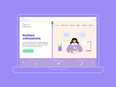 Landing page design character character design cute cute character design fashion girl illustration landing landing page ui ui design vector vector design very peri