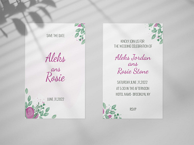 rustic wedding invitation design