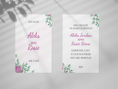 rustic wedding invitation