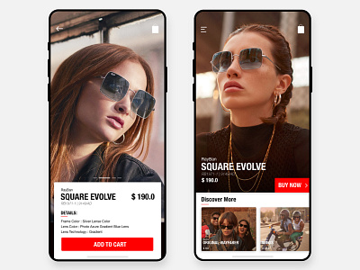 Ray Ban app design ui ux