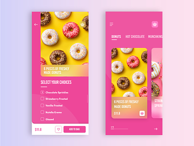 Donut app app ui ui ux ui ux design ui ux user uidesign user interface ux