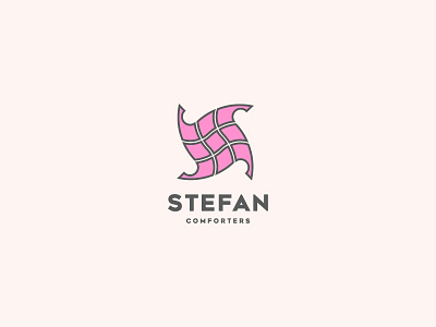 Stefan Comforters Logo Design bed branding comforter fashion flatdesigns freelancer funny hire hireme minimal modern remotejob