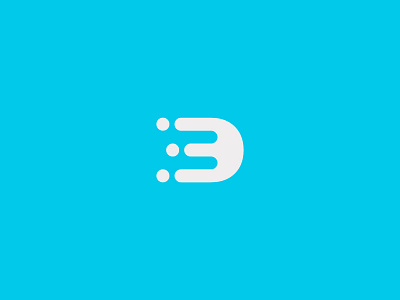 D Tech Logo Design abstract branding data flat hireme icon minimal modern symbol tech tehnology ui