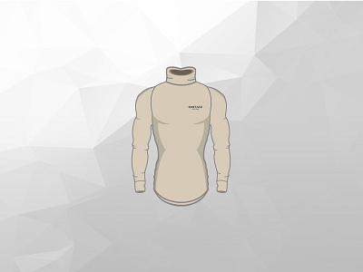 Beige muscle-fit turtleneck