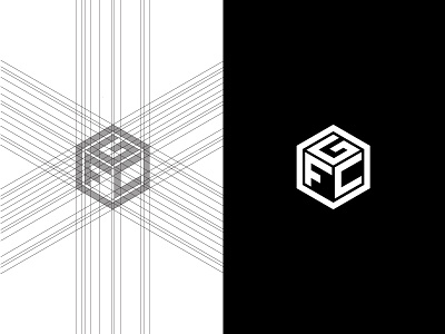 F G C Grid abstract apparel bodybuilding branding clothing fashion fitness identity minimal modern sports