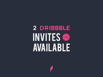 2 Dribbble Invites Available branding dribbble dribbbleinvite fsvisuals invitation invite invites logodesign
