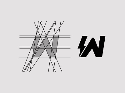 W + Bolt Logo Mark - FSVISUALS