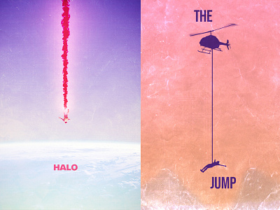 The Halo Jump minimalist poster movie poster poster vintage