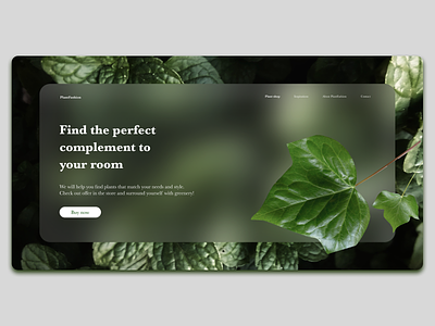PlantShops first page design (concept) app design ui ux