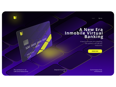 Virtual Banking Landing Page (concept) app branding design interface landingpage ui ux