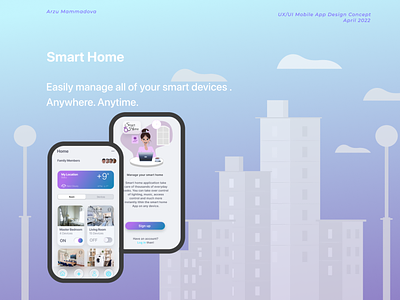 Smart Home mobile App ux/ui design (concept) app branding design figma illustration landingpage ui ux