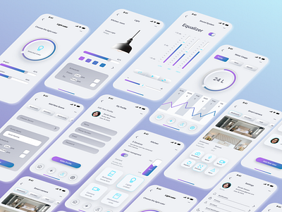 Smart Home mobile App ux/ui design (concept) app branding design figma illustration landingpage ui ux