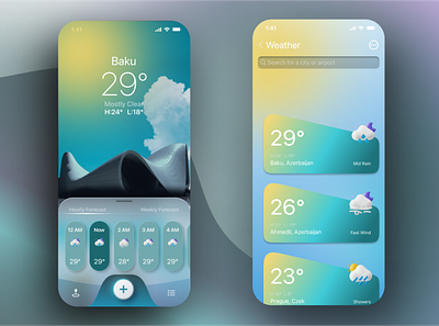 Weather App UI Design (Concept) app branding design figma mobile app ui uidesign ux