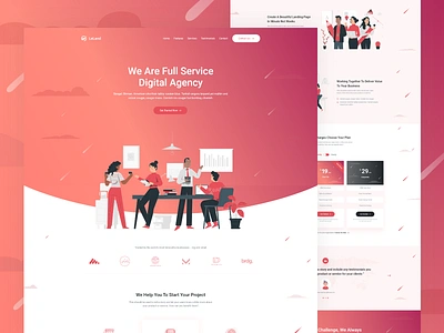 LeLand - Isometric Business Landing Page Adobe XD design envato illustration isometric design landing themeforest typography unbounce ux vector web