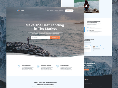 LeData - Responsive Business HTML5 Landing Page animation design envato flat landing minimal themeforest typography ui web