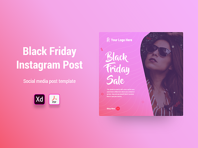 Black Friday Instagram Post Banner animation banner black black friday branding design illustration instagram post logo unbounce vector