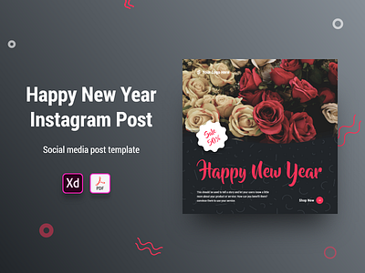 Happy New Year Instagram Post Banner