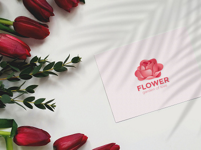 Flower Logo Mockup animation app art branding design envato illustration illustrator landing logo minimal ui ux vector web