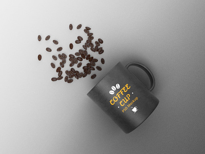 Coffee Mug Cup With Coffee Beans Mockup 3d animation beans branding cup design envato graphic design illustration landing logo mockup motion graphics themeforest typography ui web