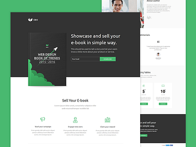 Ebo - Ebook Landing page conference ebook envato events gym instapage landing law themeforest travel web