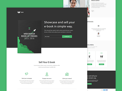 Ebo - Ebook Landing page