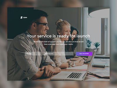 Semi - Service Landing page conference ebook envato events gym instapage landing law themeforest travel web