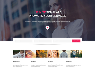 Infinite - Marketing Landing page conference ebook envato events gym instapage landing law themeforest travel web