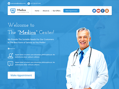 Medica - Medical Landing page conference ebook envato events gym instapage landing law themeforest travel web