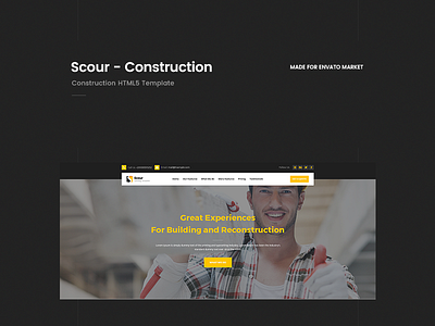 Scour - Construction HTML Page Template conference ebook envato events gym instapage landing law themeforest travel web