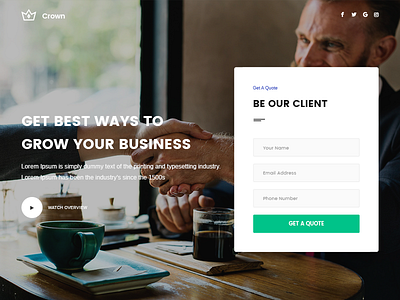 Crown - Services Landing page crown envato themeforest unbounce