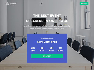 Crown -  Event Landing page