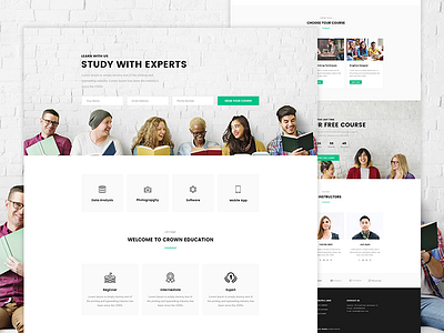 Crown - Education Landing page