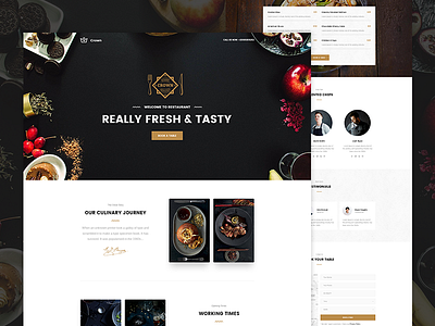 Crown - Restaurant Landing page by Ahmed Hamdy on Dribbble