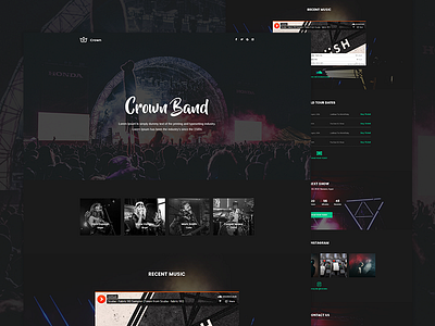 Crown - Musician Landing page envato landing page themeforest
