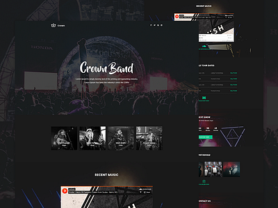 Crown - Musician Landing page