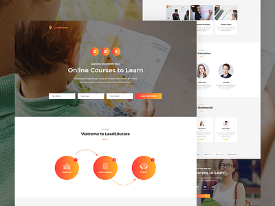 LeadEducate - Education Landing Page Template envato landingpage themeforest unbounce