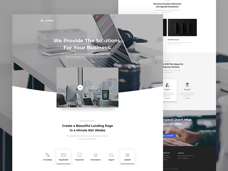 LeadPixel - Agency Unbounce Landing Page Template by Ahmed Hamdy on ...