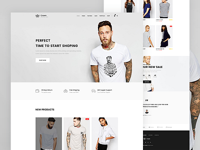 Crown - Shop Homepage conference crown debuts design ebook envato events gym illustrator landing landing page landingpage landscape law responsive themeforest travel typography unbounce web