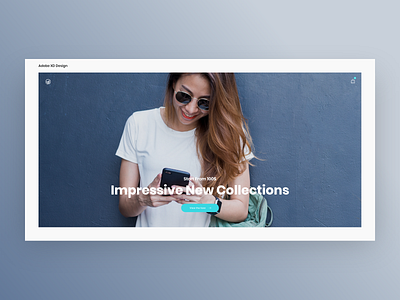 Ecommerce Landing Page - Adobe XD animation app branding conference crown design ecommerce envato icon illustration lettering logo minimal shop themeforest type typography ui vector website
