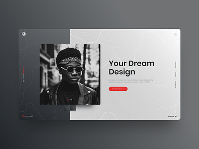 Hero Header - Adobe XD animation app branding design envato flat graphic design icon landing themeforest typography ui vector web website