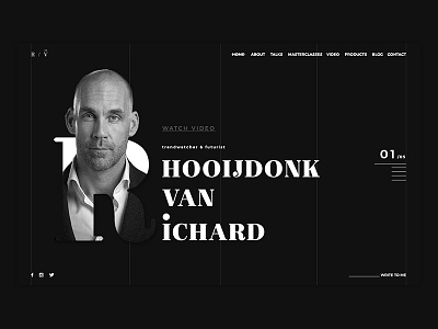 Richard van Hooijdonk black clean ui ux web