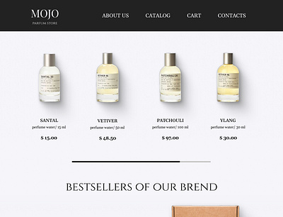 Landing page for perfumery store. design landingpage store web webdesign website