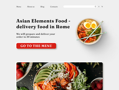 Website for food delivery. delivery design web webdesign website