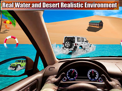 Beach Water Car Game art app branding design graphic design illustration logo photoshope typography ui ux vector