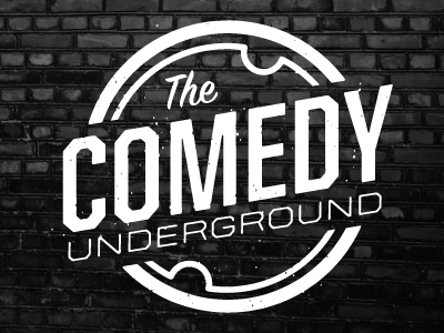 The Comedy Underground Logo brick comedy gritty logo sewer stand up typography