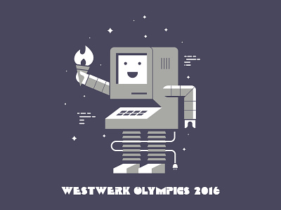 Westwerk Olympics 2016 agency code computer illustrations mr.robot olympics retro torch