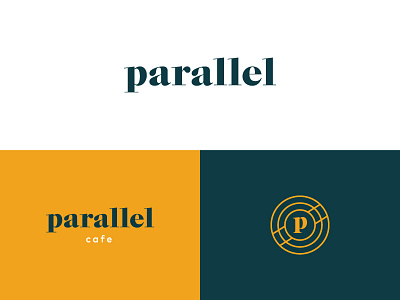 parallel cafe cafe coffee custom logo logotype mark minneapolis serif thick type