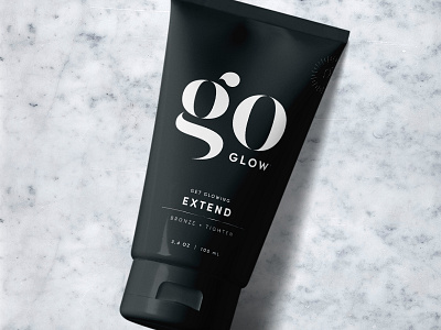 goGLOW Packaging brand design glow lotion packaging sun tanning