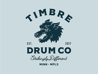 Timbre Logo Lockup badge brand drum lockup logo minneapolis music timbre wolf